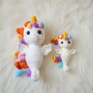 Unicorn Seahorse Amigurumi Crochet Pattern - Magical DIY Stuffed Animal Toy - Instant Download PDF
