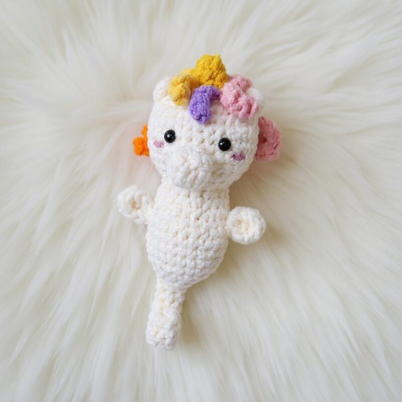 Unicorn Seahorse Amigurumi Crochet Pattern - Adorable DIY Stuffed Animal Toy - Instant Download PDF - Image 4