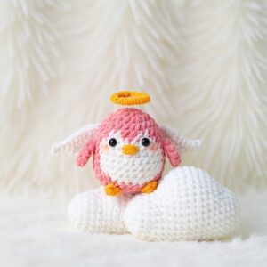 Valentine Angel Penguin Amigurumi Crochet Pattern - Adorable DIY Stuffed Animal Toy - Instant Download PDF