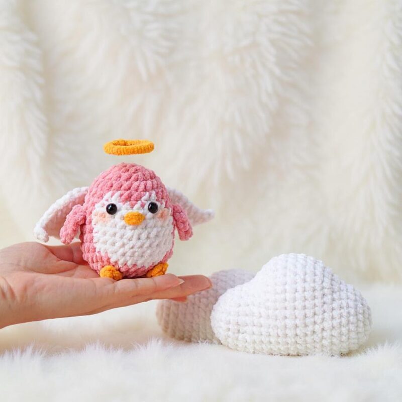 Valentine Angel Penguin Amigurumi Crochet Pattern - Adorable DIY Stuffed Animal Toy - Instant Download PDF - Image 2