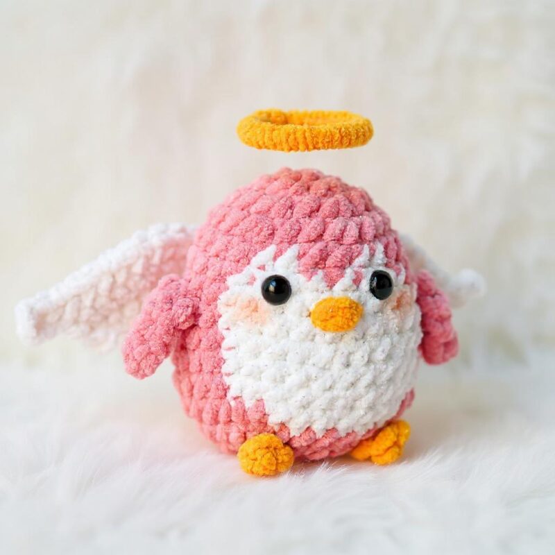 Valentine Angel Penguin Amigurumi Crochet Pattern - Adorable DIY Stuffed Animal Toy - Instant Download PDF - Image 3