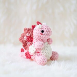 Valentine Dragon Amigurumi Crochet Pattern - Adorable DIY Stuffed Animal Toy - Instant Download PDF