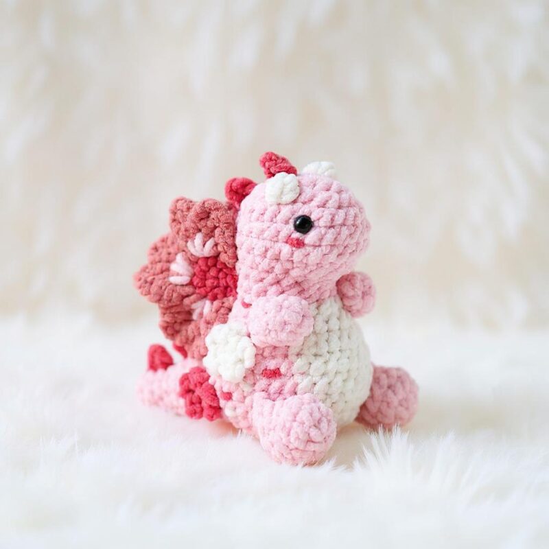 Valentine Dragon Amigurumi Crochet Pattern - Adorable DIY Stuffed Animal Toy - Instant Download PDF
