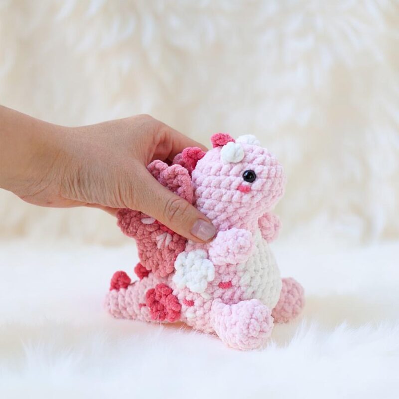 Valentine Dragon Amigurumi Crochet Pattern - Adorable DIY Stuffed Animal Toy - Instant Download PDF - Image 2