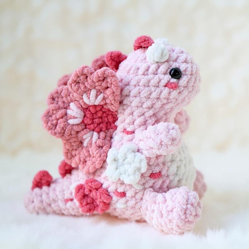 Valentine Dragon Amigurumi Crochet Pattern - Adorable DIY Stuffed Animal Toy - Instant Download PDF - Image 3