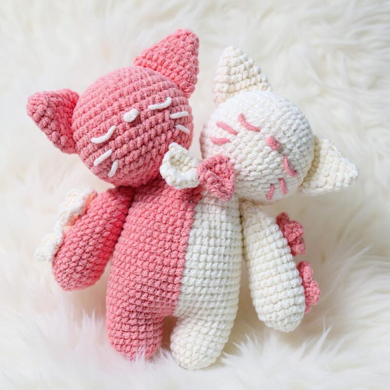 Valentine Hugging Cats Amigurumi Crochet Pattern - Adorable DIY Stuffed Animal Toy - Instant Download PDF - Image 2