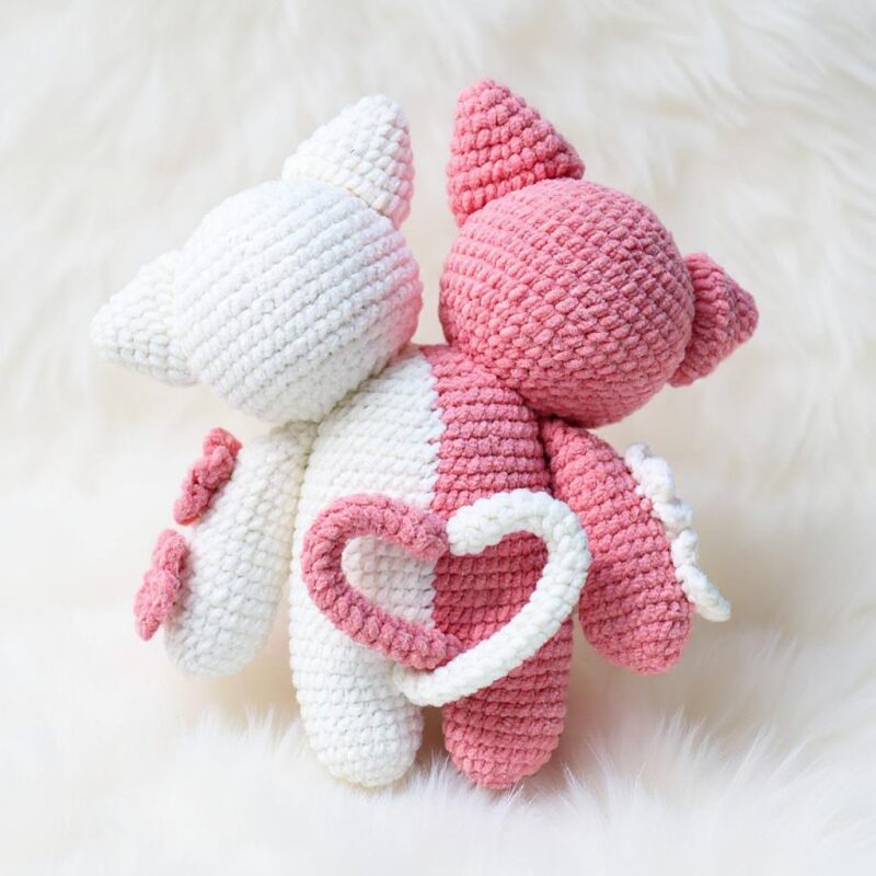 Valentine Hugging Cats Amigurumi Crochet Pattern - Adorable DIY Stuffed Animal Toy - Instant Download PDF - Image 5