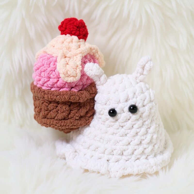 Valentine Pastry Snails Amigurumi Crochet Pattern Bundle - Sweet DIY Stuffed Animal Toys - Instant Download PDF - Image 3