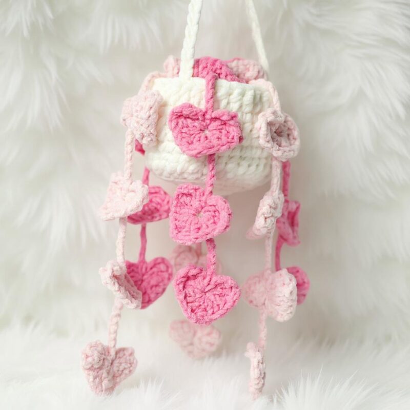 Valentine Pothos Car Hanger Amigurumi Crochet Pattern - Adorable DIY Car Decor - Instant Download PDF - Image 4