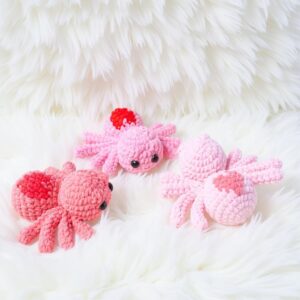 Valentine Spider Amigurumi Crochet Pattern - Adorable DIY Stuffed Animal Toy - Instant Download PDF