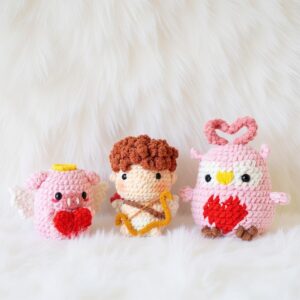 Valentine's Sweethearts Amigurumi Crochet Pattern Bundle - Adorable DIY Stuffed Toys - Instant Download PDF