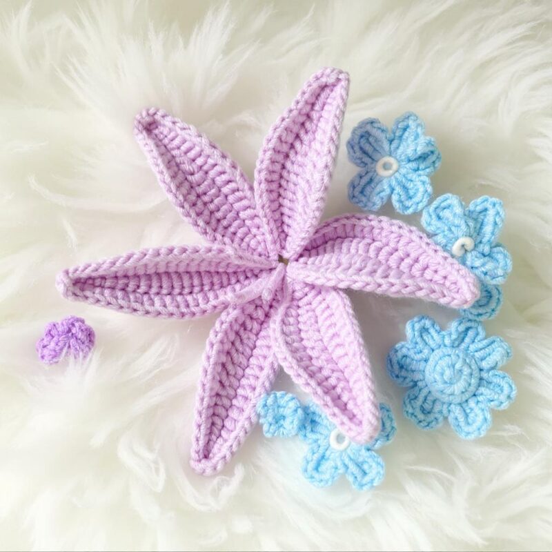 Violet Serenity Bouquet Crochet Pattern - Beautiful Amigurumi Flowers - DIY Handmade Gift & Home Decor - Instant Download PDF - Image 2