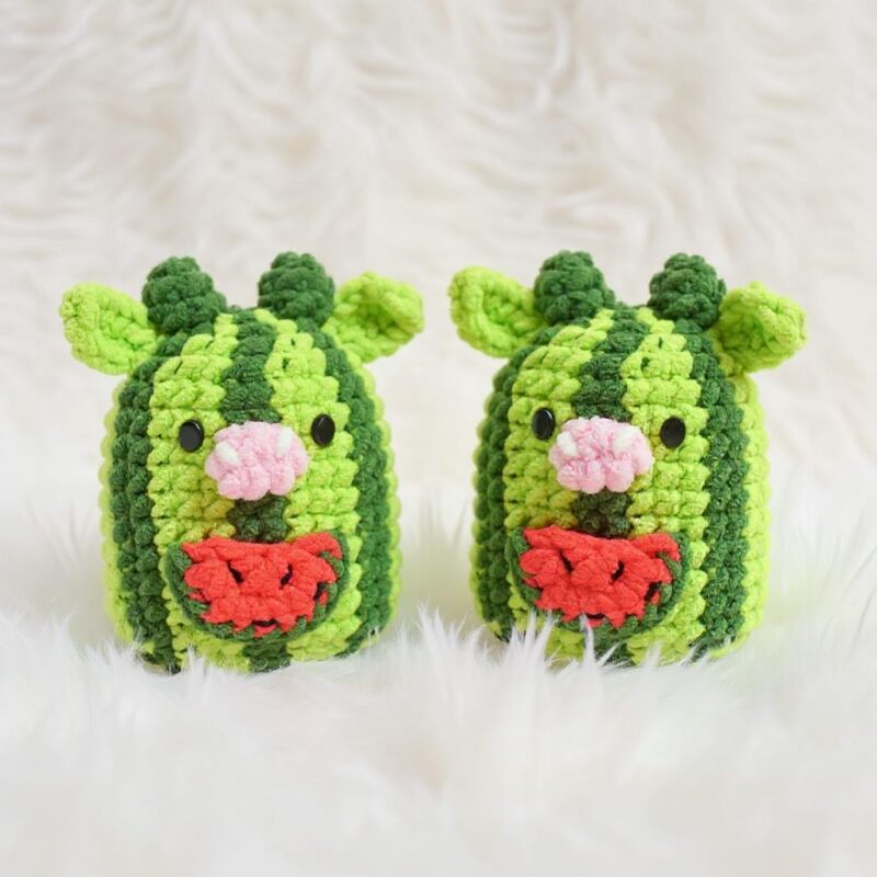 Watermelon Cow Marshmallow Amigurumi Crochet Pattern - Adorable DIY Stuffed Animal Toy - Instant Download PDF - Image 3