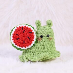 Watermelon Snail Amigurumi Crochet Pattern - Adorable DIY Stuffed Animal Toy - Instant Download PDF