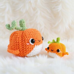 Whale Pumpkin Amigurumi Crochet Pattern - Adorable DIY Stuffed Animal Toy - Instant Download PDF