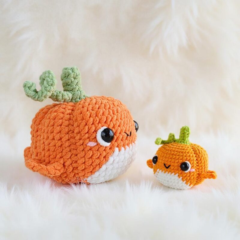 Whale Pumpkin Amigurumi Crochet Pattern - Adorable DIY Stuffed Animal Toy - Instant Download PDF - Image 2