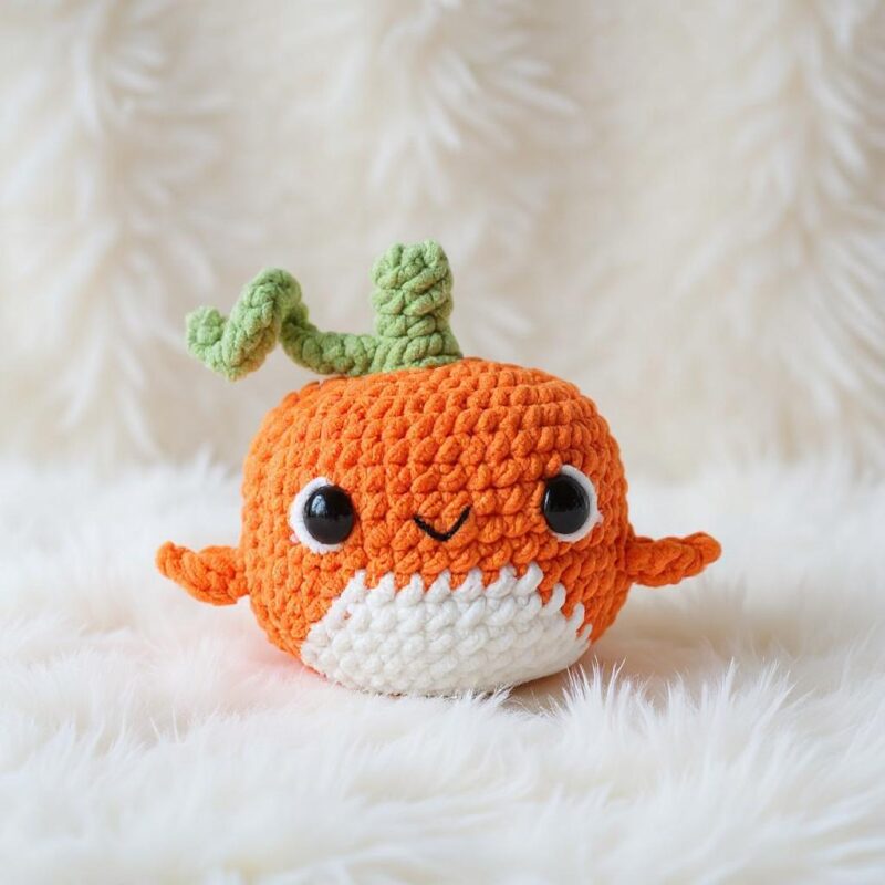 Whale Pumpkin Amigurumi Crochet Pattern - Adorable DIY Stuffed Animal Toy - Instant Download PDF - Image 3