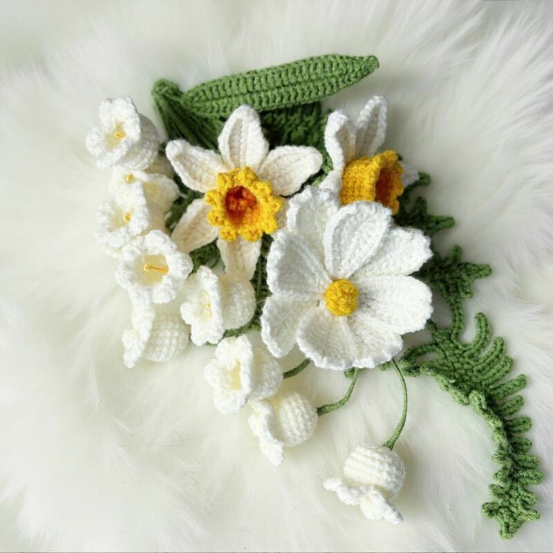Daffodil Bouquet Amigurumi Crochet Pattern - Beautiful DIY Handmade Flower Decor - Instant Download PDF - Image 6