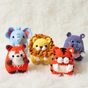 Wild Pals Crew Amigurumi Crochet Pattern Bundle - Adorable DIY Stuffed Wild Animals - Instant Download PDF