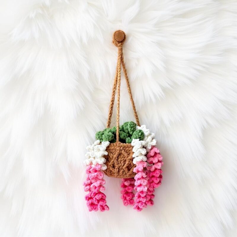 Wisteria Hanging Plant Amigurumi Crochet Pattern - Beautiful DIY Plant Decor - Instant Download PDF