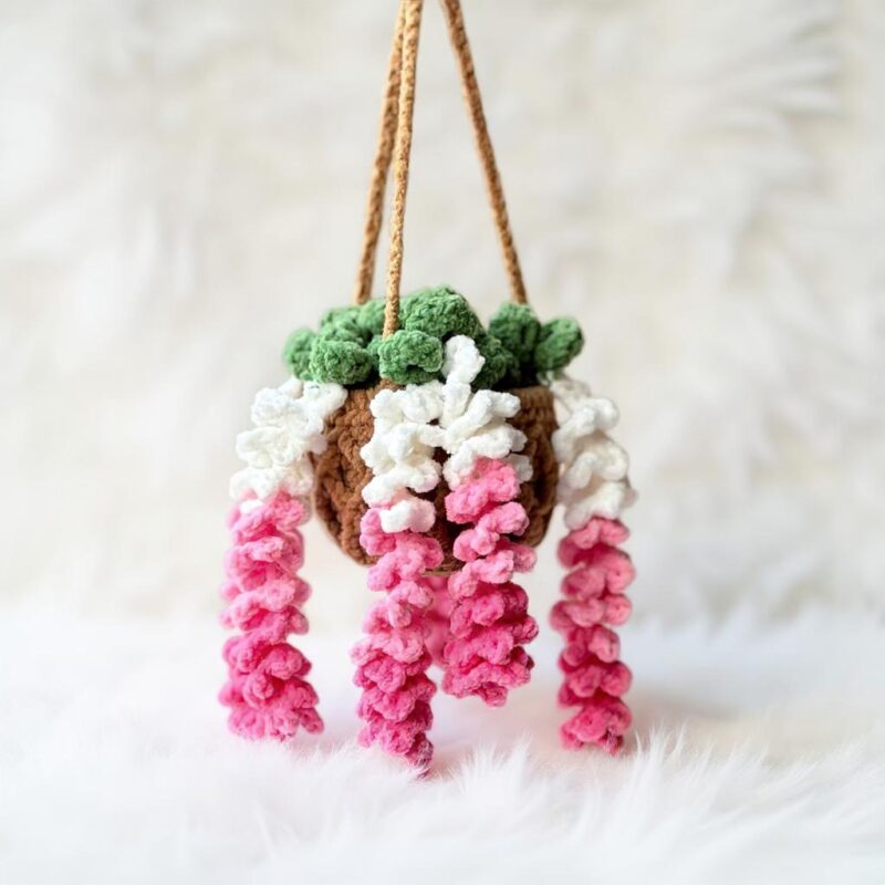 Wisteria Hanging Plant Amigurumi Crochet Pattern - Beautiful DIY Plant Decor - Instant Download PDF - Image 3