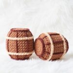 Wooden Barrel Amigurumi Crochet Pattern - Rustic DIY Plush Prop - Instant Download PDF