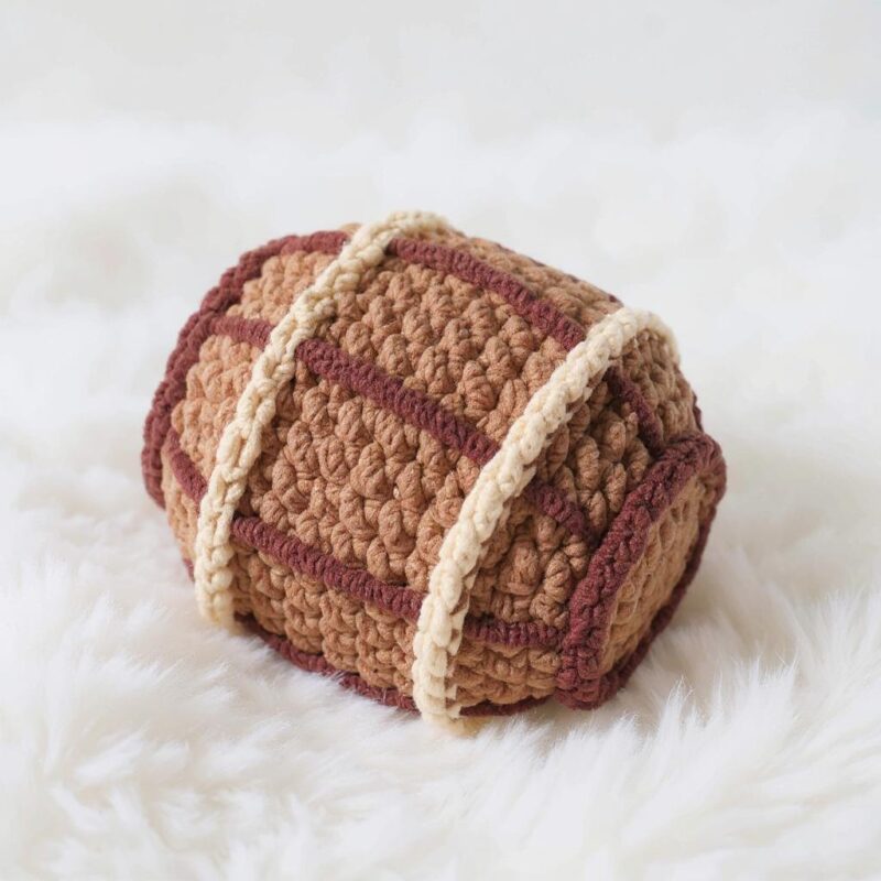 Wooden Barrel Amigurumi Crochet Pattern - Rustic DIY Plush Prop - Instant Download PDF - Image 4