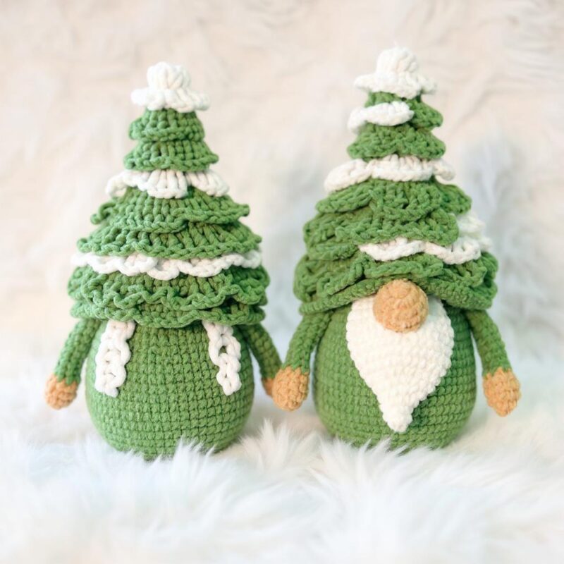 Christmas Tree Gnome Amigurumi Crochet Pattern - No-Sew - DIY Stuffed Toy - Instant Download PDF - Image 2