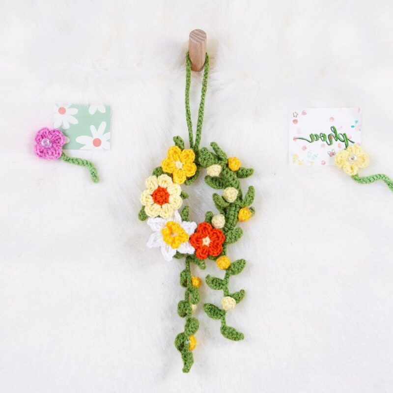 Sunny Floral Wreath Amigurumi Crochet Pattern - Charming - DIY Handmade Home Decor - Instant Download PDF - Image 2