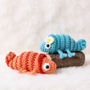 Ziggy the Gecko Amigurumi Crochet Pattern - Low-Sew - DIY Stuffed Animal Toy - Instant Download PDF