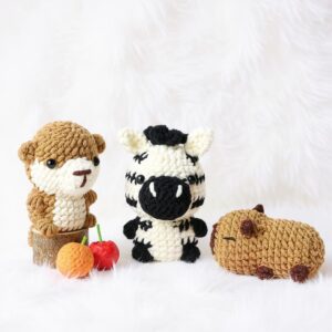 Zoo Animal Collection Amigurumi Crochet Pattern - Adorable No-Sew - DIY Stuffed Animal Toys - Instant Download PDF
